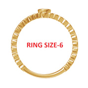 Initial Letter "I" Alphabet Lab Grown Diamond Bezel Set Promise Ring