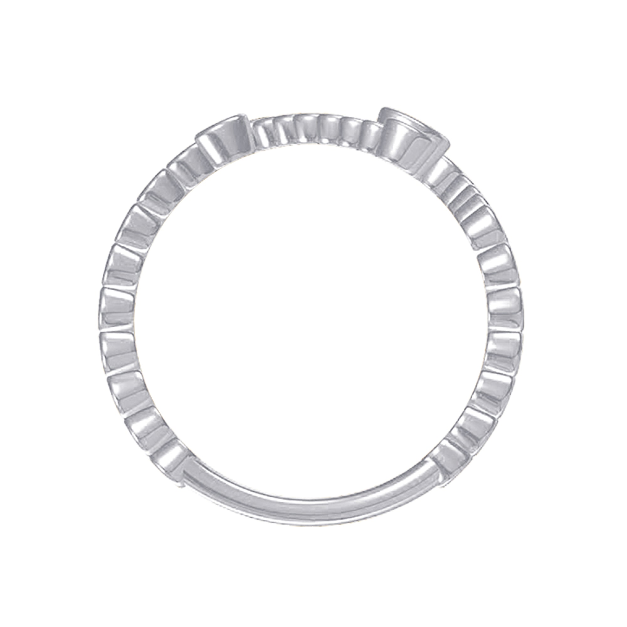 Initial Letter "N" Alphabet Lab Grown Diamond Bezel Set Promise Ring