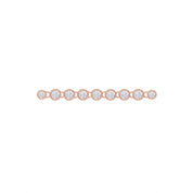 7.40 Cttw Lab Created Moissanite Bezel Set Link Chain Necklace