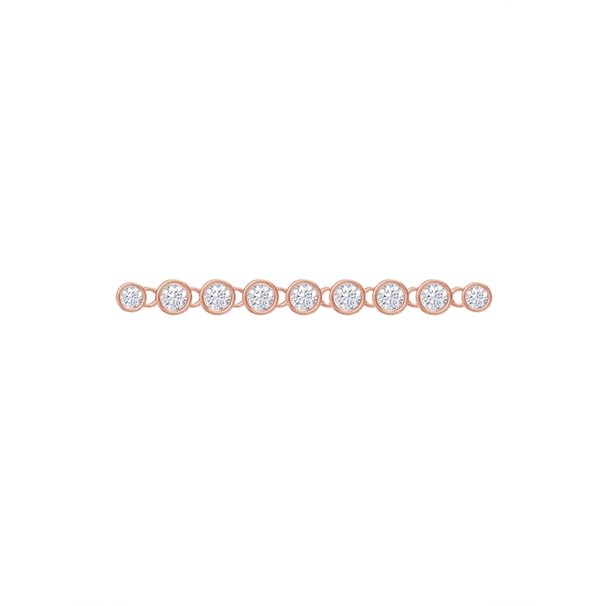 7.40 Cttw Lab Created Moissanite Bezel Set Link Chain Necklace
