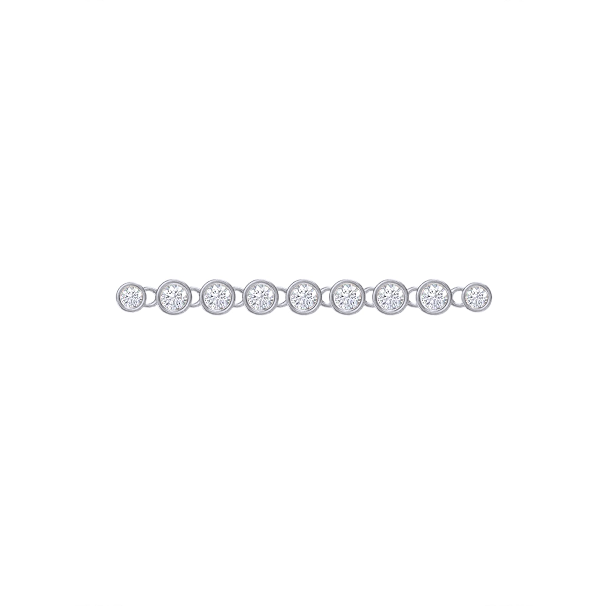 7.40 Cttw Lab Created Moissanite Bezel Set Link Chain Necklace