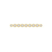 7.40 Cttw Lab Created Moissanite Bezel Set Link Chain Necklace
