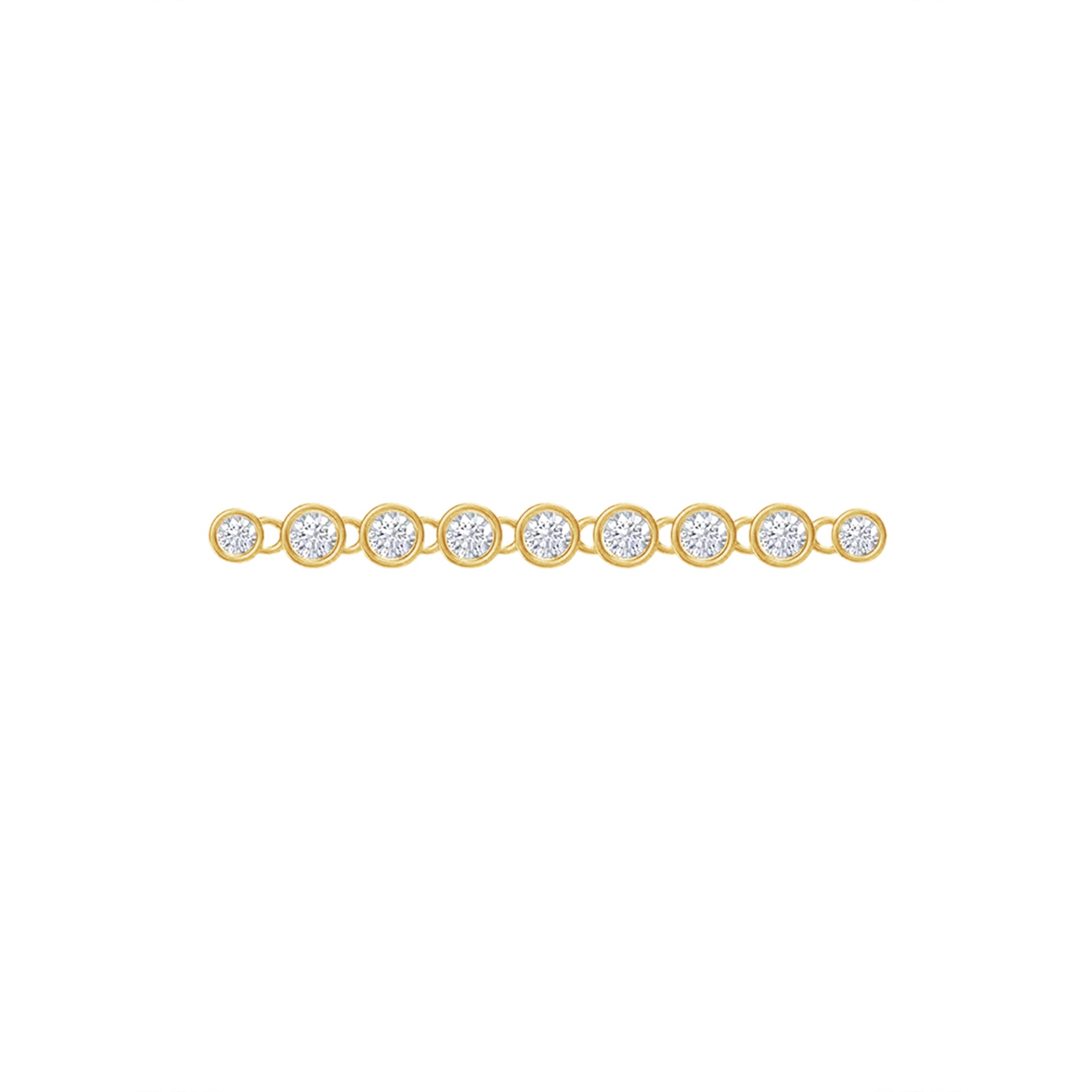 7.40 Cttw Lab Created Moissanite Bezel Set Link Chain Necklace