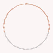 4 Carat Round Shape Lab Created Moissanite Diamond 4.4MM Width Link Chain Necklace For Women In 925 Sterling Silver & 10K Or 14K Solid Gold (4.00 Cttw)