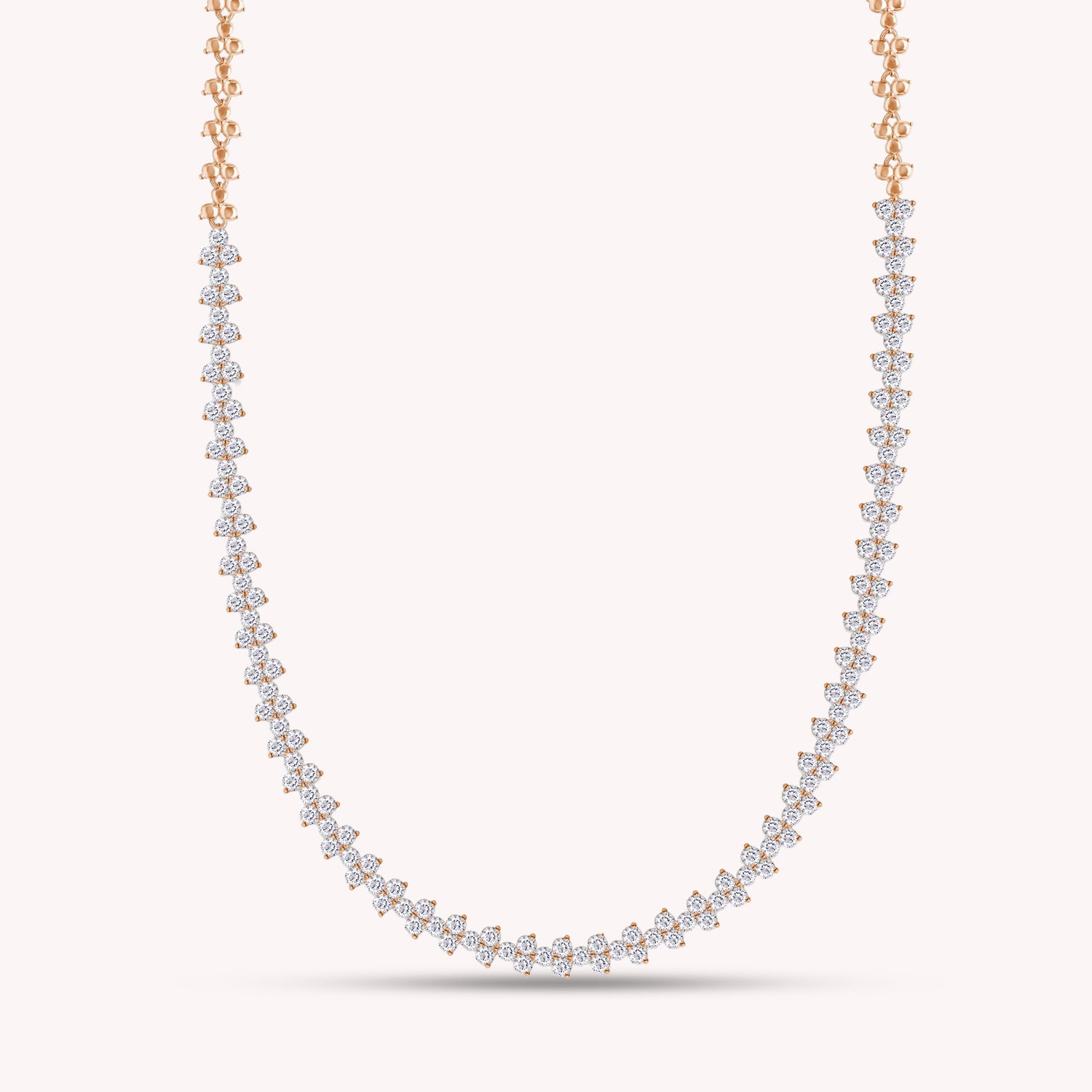 4 Carat Round Shape Lab Created Moissanite Diamond 4.4MM Width Link Chain Necklace For Women In 925 Sterling Silver & 10K Or 14K Solid Gold (4.00 Cttw)
