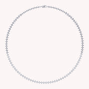 4 Carat Round Shape Lab Created Moissanite Diamond 4.4MM Width Link Chain Necklace For Women In 925 Sterling Silver & 10K Or 14K Solid Gold (4.00 Cttw)