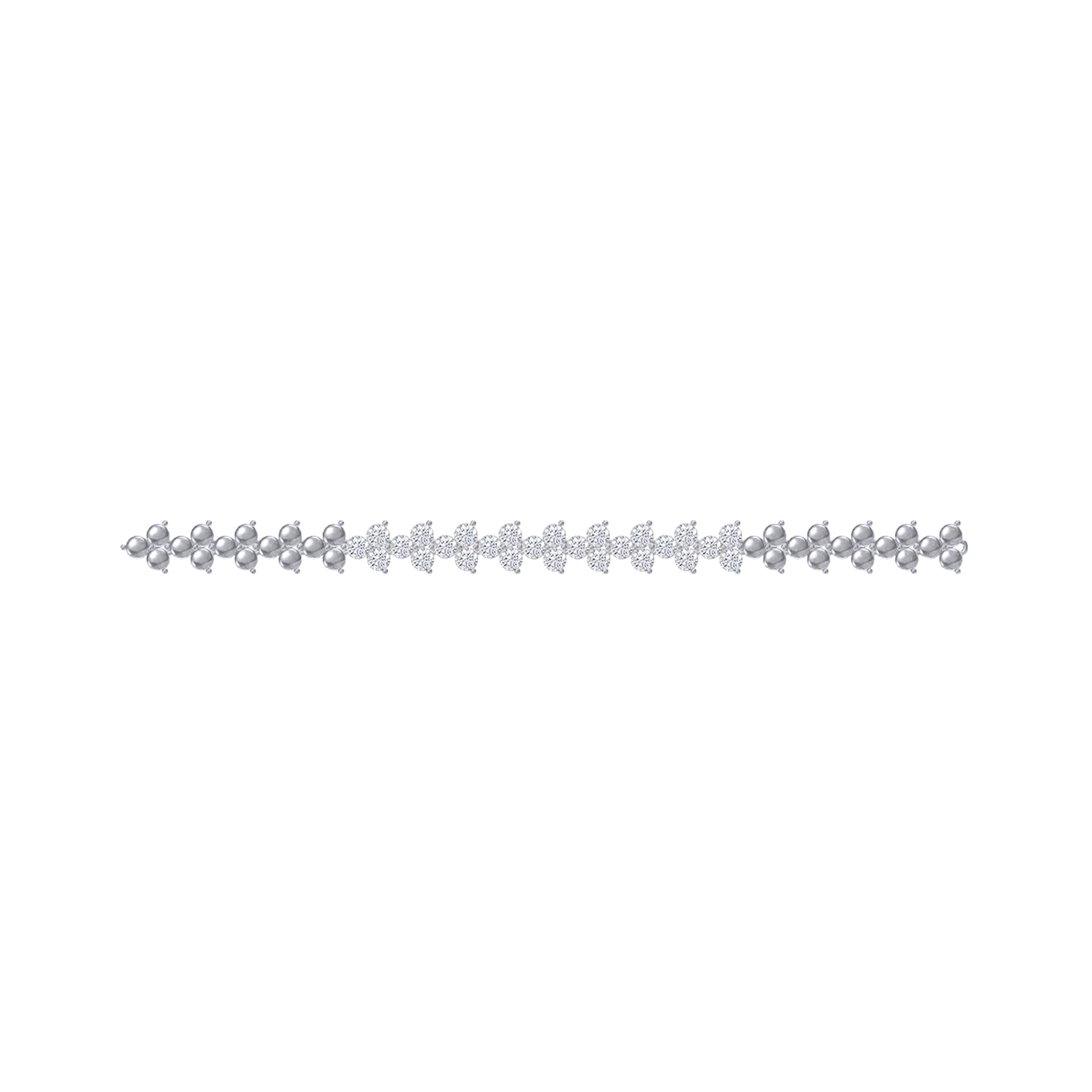 4 Carat Round Shape Lab Created Moissanite Diamond 4.4MM Width Link Chain Necklace For Women In 925 Sterling Silver & 10K Or 14K Solid Gold (4.00 Cttw)