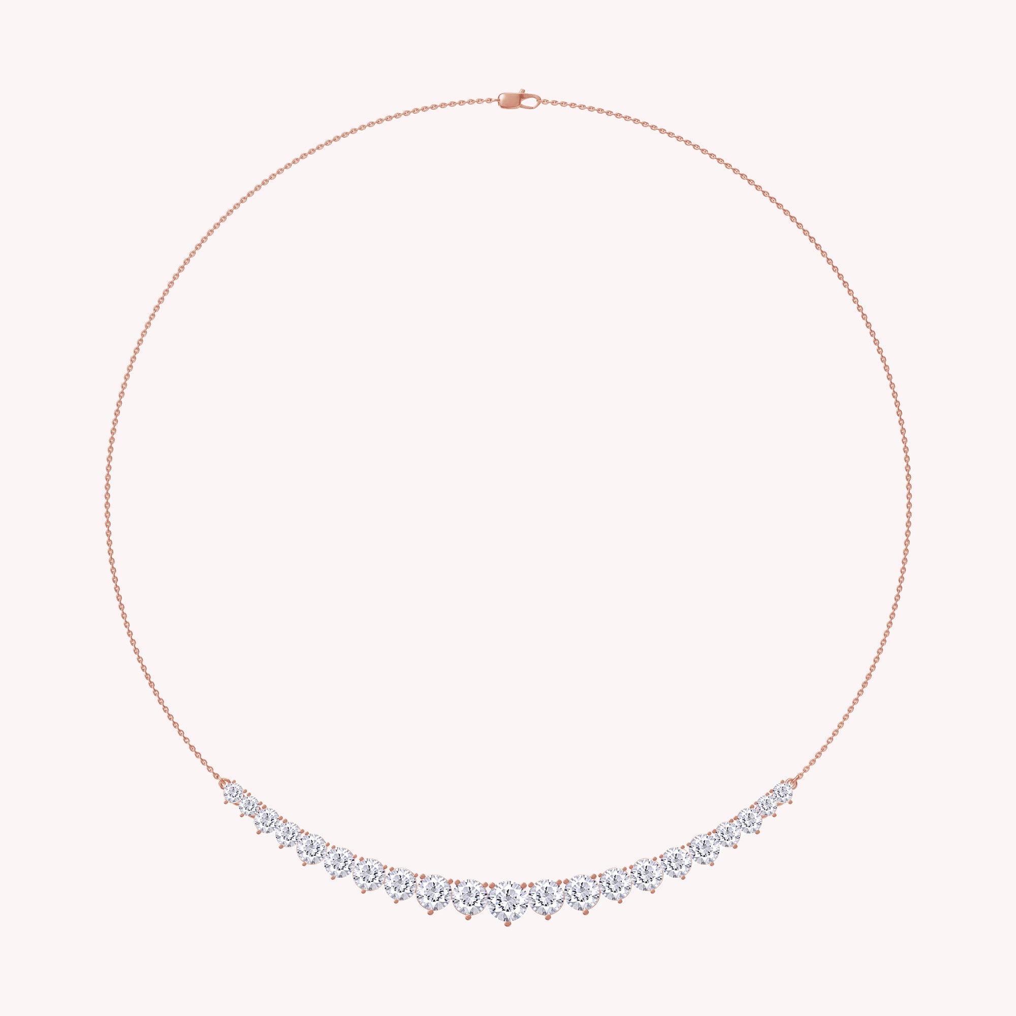Bib Chain Necklace Lab Created Moissanite