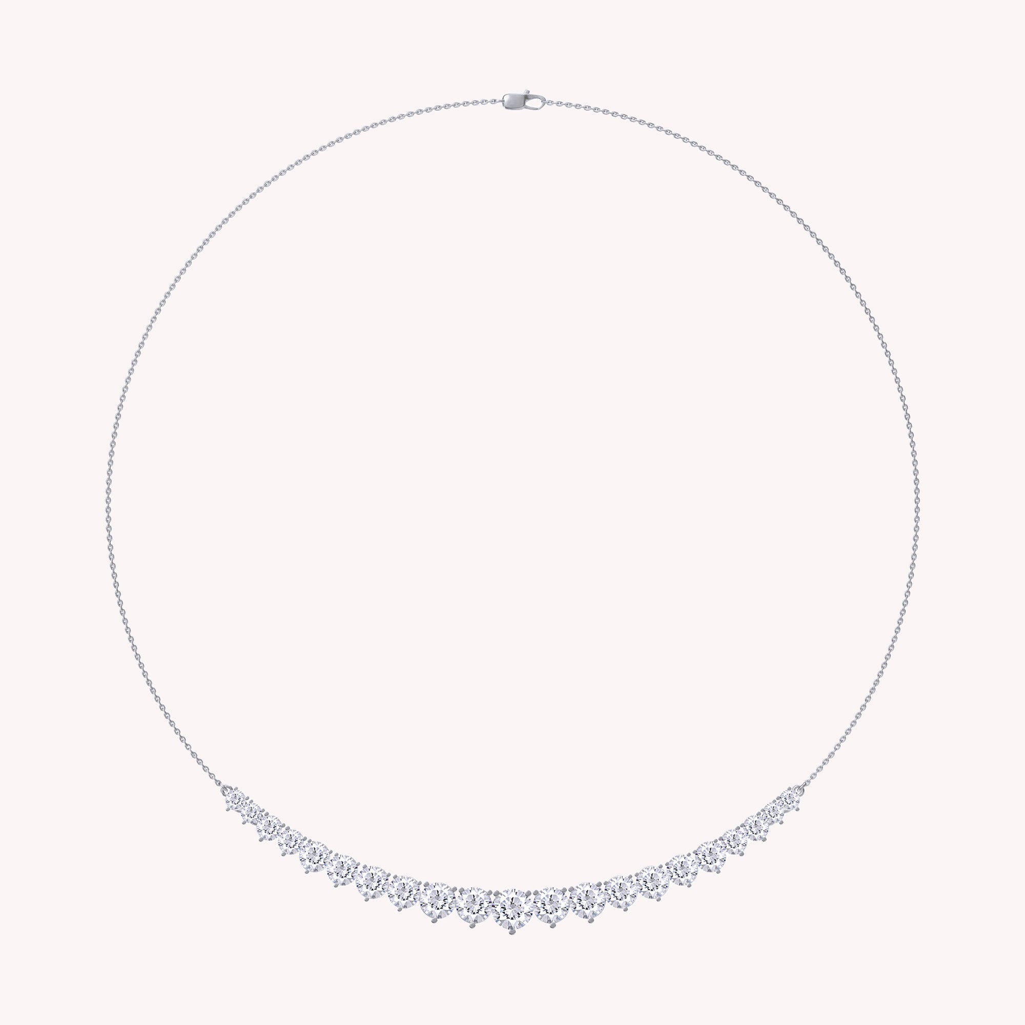 Bib Chain Necklace Lab Created Moissanite