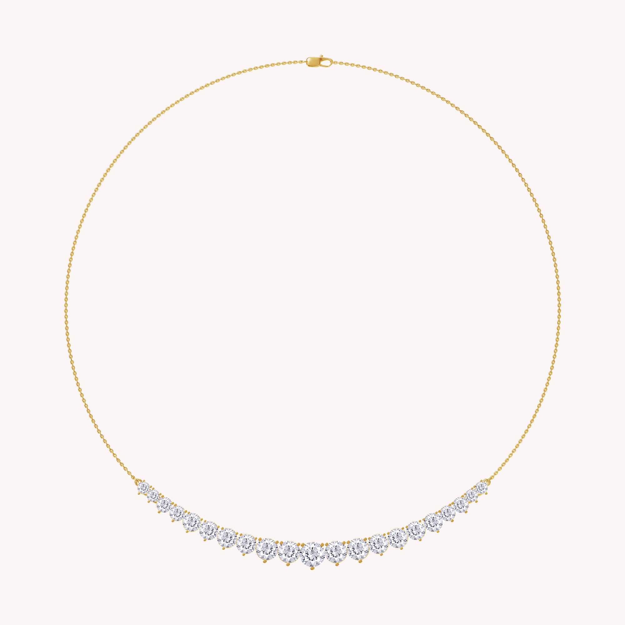 Bib Chain Necklace Lab Created Moissanite