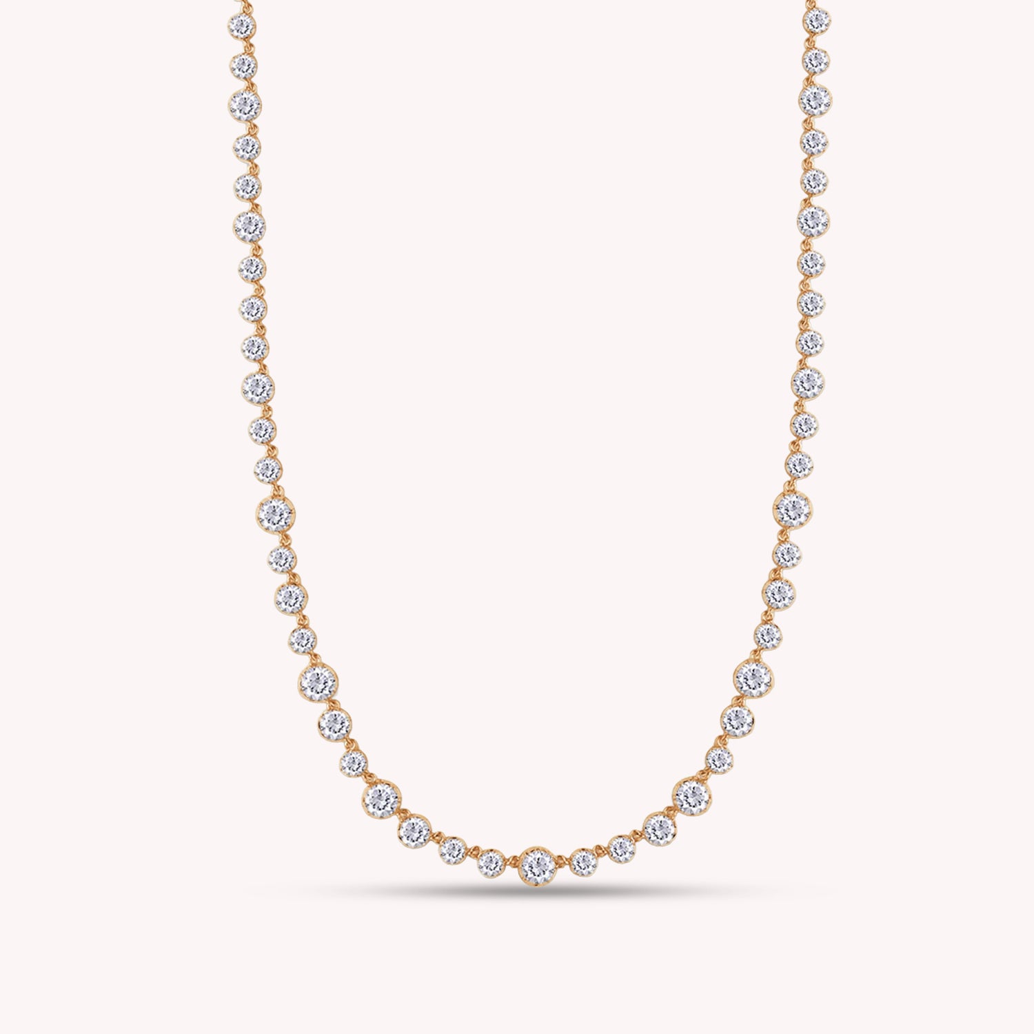 Tennis Choker Chain Necklaces White Sparkling Cubic Zirconia