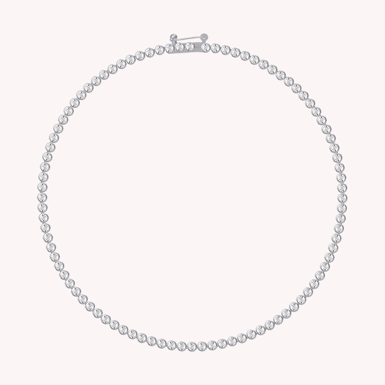Lab Created Moissanite Diamond Miracle Set Necklace