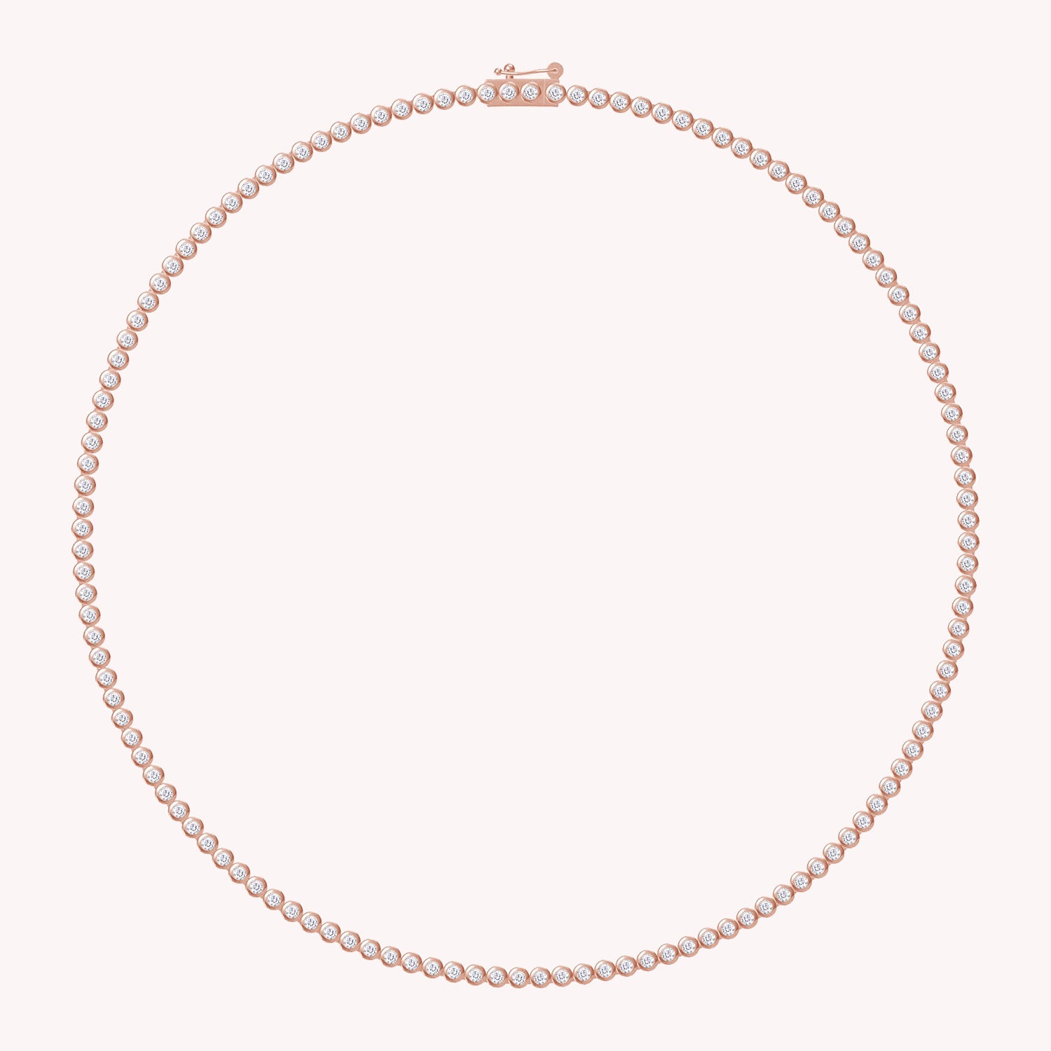Tennis Necklaces Bezel Set in 4.25 Carat Lab Created Moissanite Necklaces