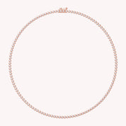 Tennis Necklaces Bezel Set in 4.25 Carat Lab Created Moissanite Necklaces