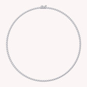 Tennis Necklaces Bezel Set in 4.25 Carat Lab Created Moissanite Necklaces