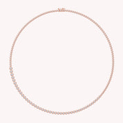 Tennis Necklaces Bezel Set In White Cubic Zirconia Necklaces