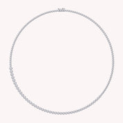 Tennis Necklaces Bezel Set In White Cubic Zirconia Necklaces