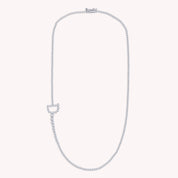 Tennis Bezel Set Initial Letter Lab Created Moissanite Necklace