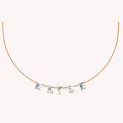 Personalized Name " ELYSE " Chain Necklace In Lab Created Moissanite