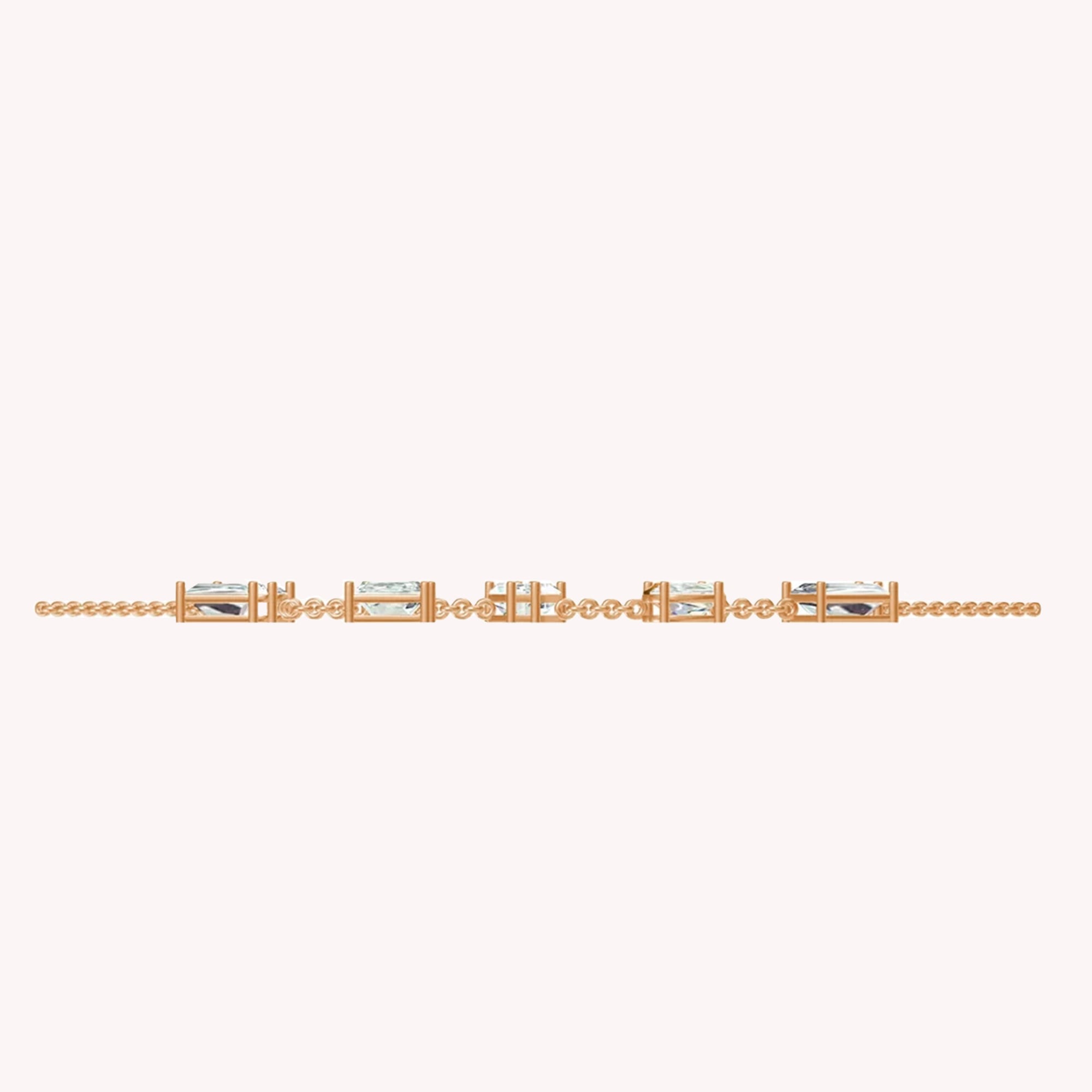 Personalized Name " ELYSE " Chain Necklace In Lab Created Moissanite