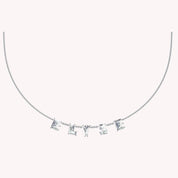 Personalized Name " ELYSE " Chain Necklace In Lab Created Moissanite