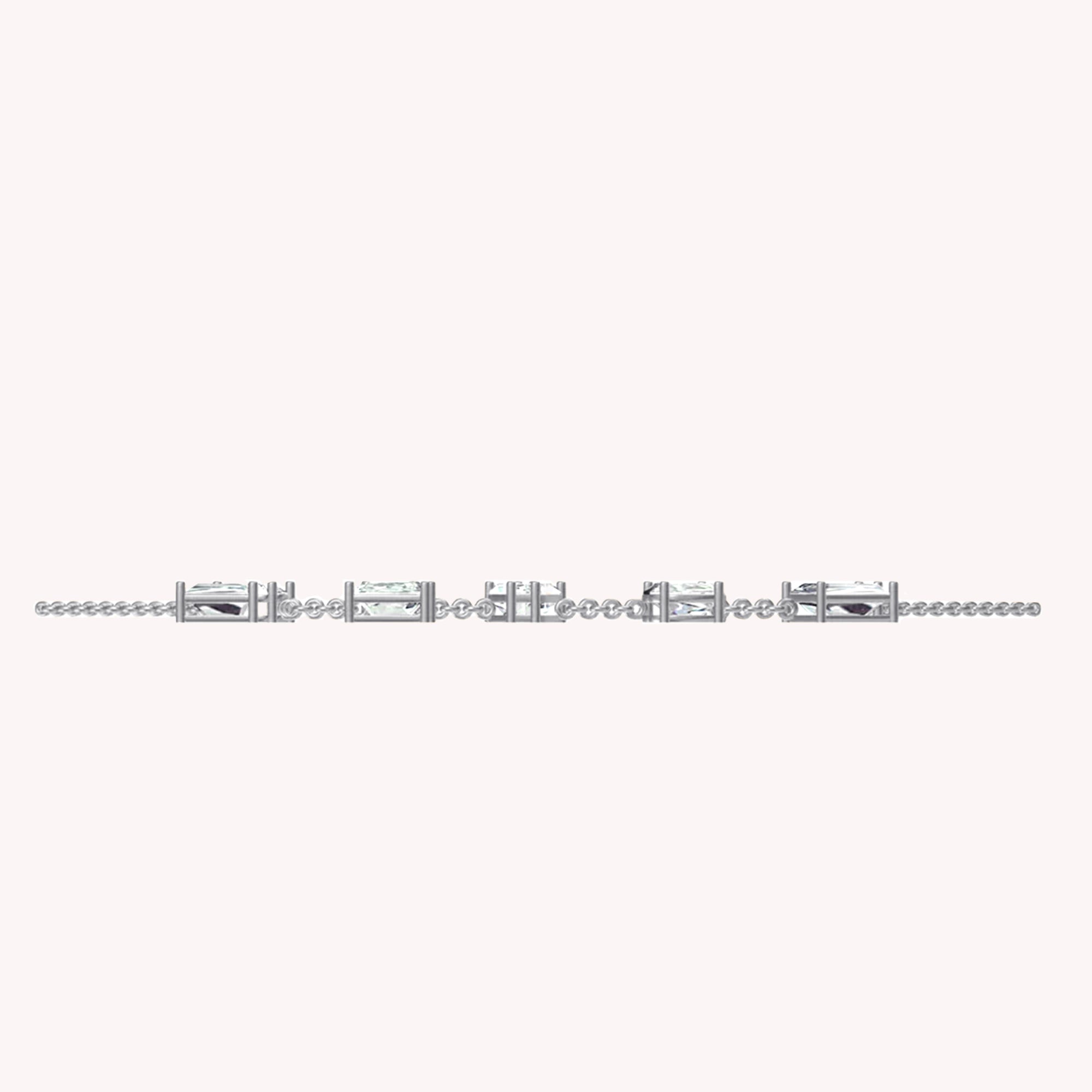 Personalized Name " ELYSE " Chain Necklace In Lab Created Moissanite