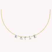 Personalized Name " ELYSE " Chain Necklace In Lab Created Moissanite
