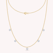 Five Stone Lab Grown Diamond Station Necklace