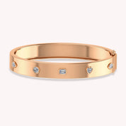 Multi Shape Lab Created Moissanite 10MM Width Bangle Bracelet