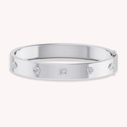 Multi Shape Lab Created Moissanite 10MM Width Bangle Bracelet