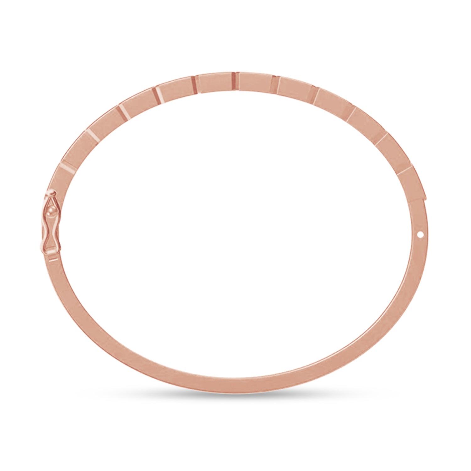 Tennis Bezel Set Classic Bangle Bracelet In White Cubic Zirconia