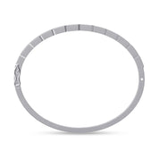 Tennis Bezel Set Classic Bangle Bracelet In White Cubic Zirconia