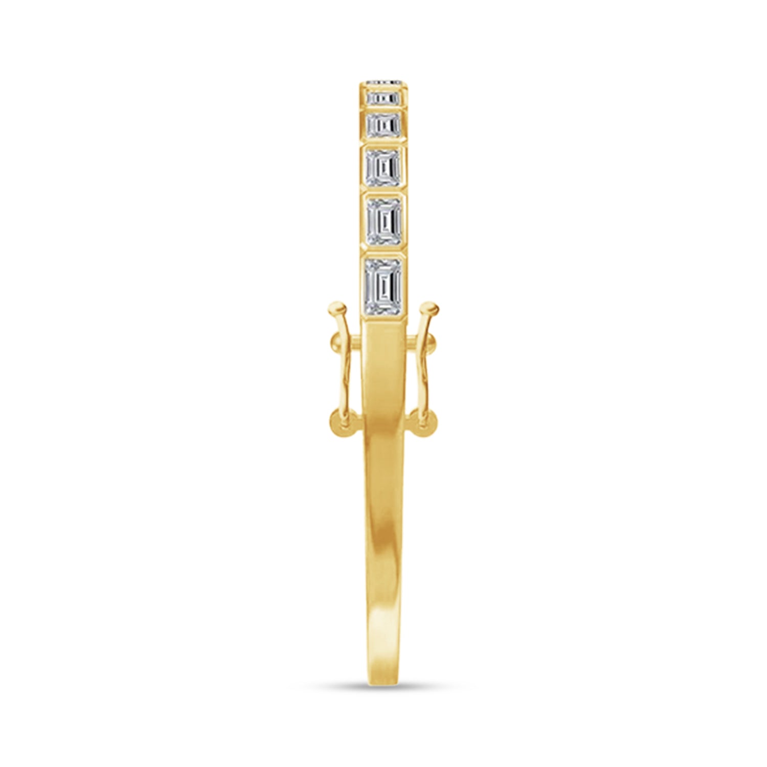 Tennis Bezel Set Classic Bangle Bracelet In White Cubic Zirconia