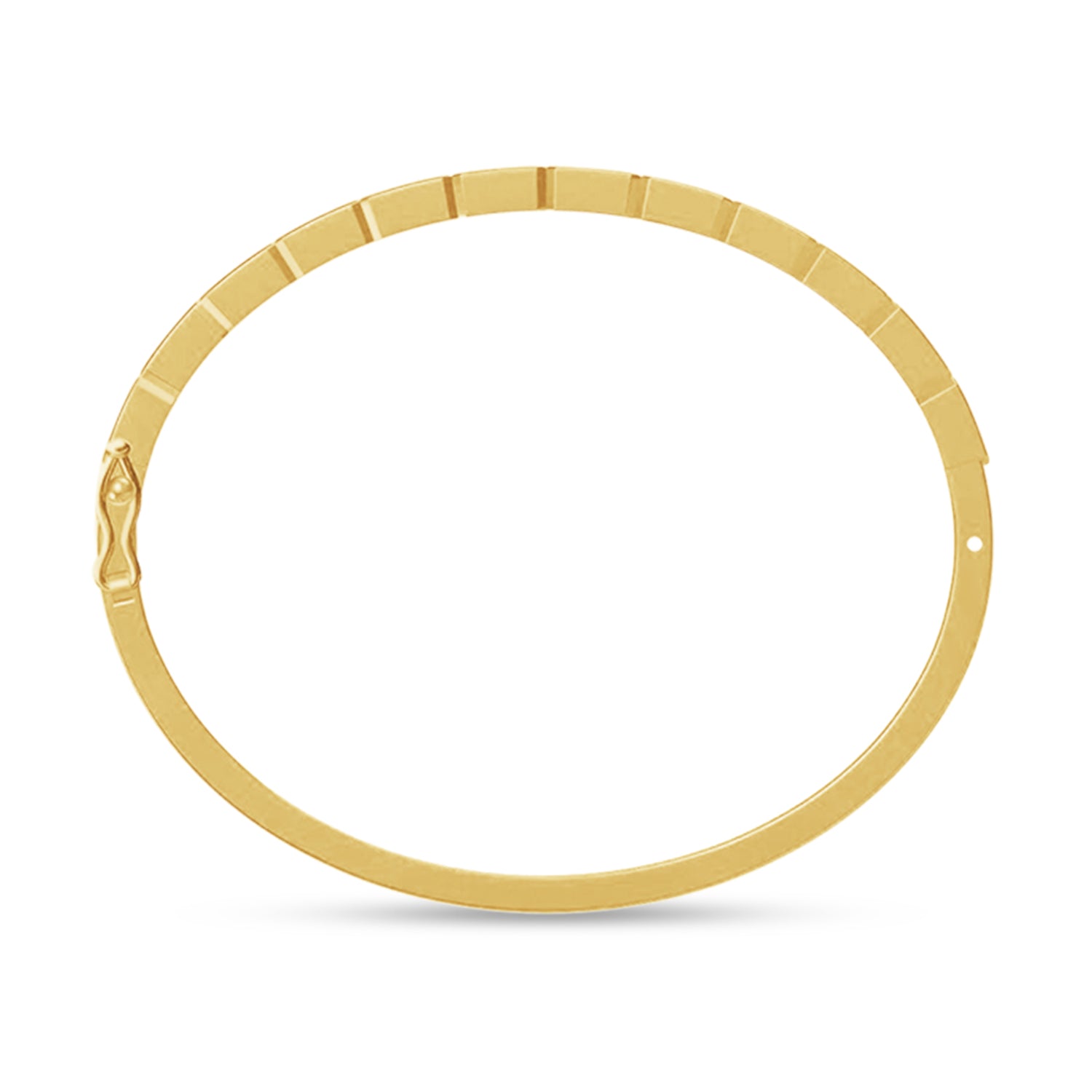 Tennis Bezel Set Classic Bangle Bracelet In White Cubic Zirconia