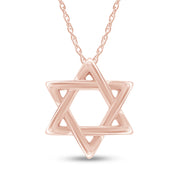 Star David Fashion Pendant Necklace in 14K Gold Over Sterling Silver