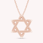 Star David Fashion Pendant Necklace in 14K Gold Over Sterling Silver