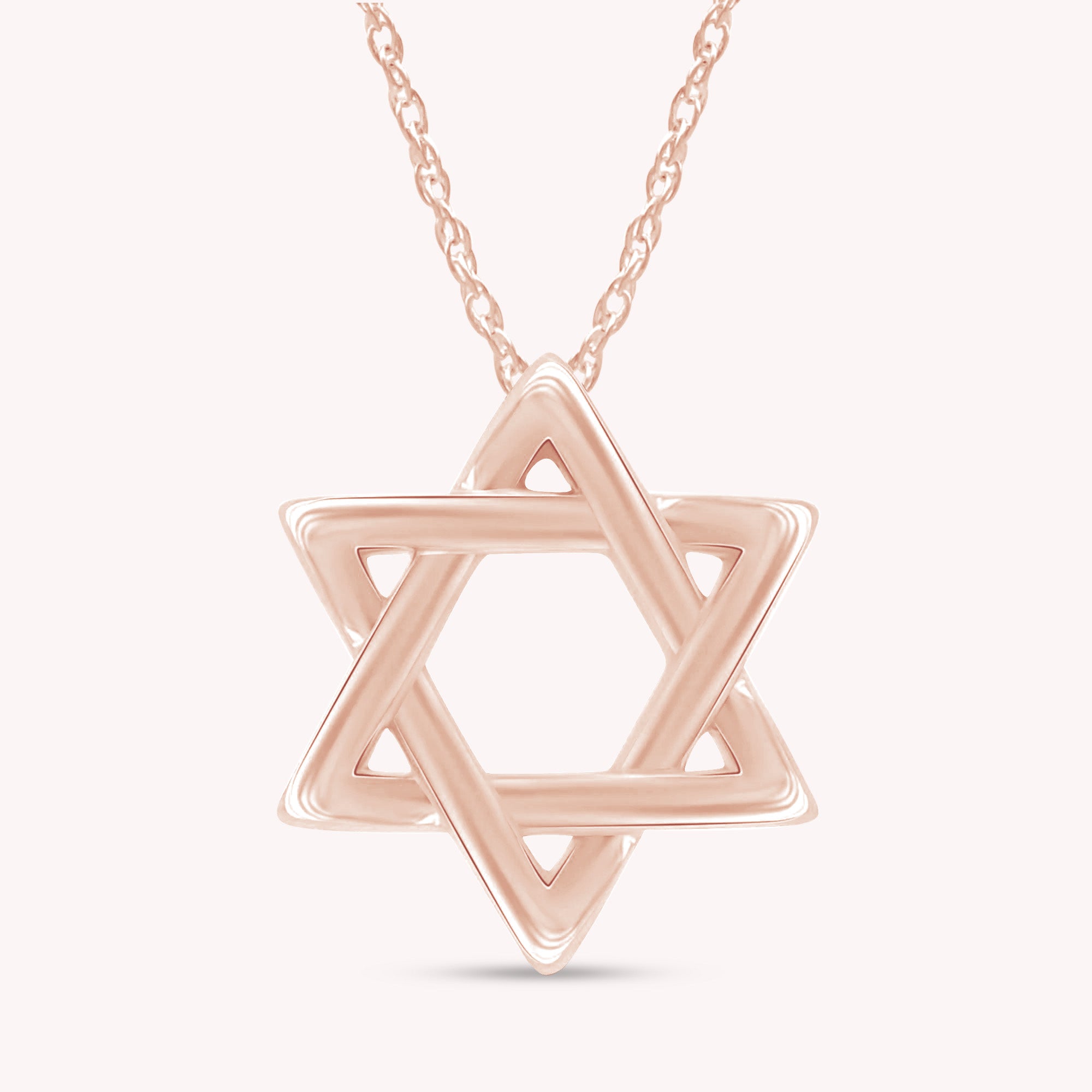 Star David Fashion Pendant Necklace in 14K Gold Over Sterling Silver