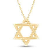 Star David Fashion Pendant Necklace in 14K Gold Over Sterling Silver