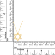 Star David Fashion Pendant Necklace in 14K Gold Over Sterling Silver