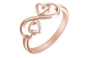 Double Heart Promise Ring for Women