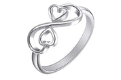 Double Heart Promise Ring for Women
