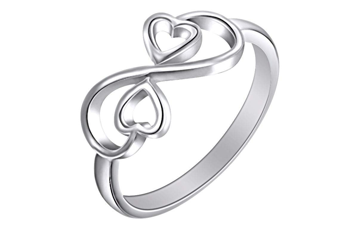 Double Heart Promise Ring for Women