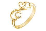 Double Heart Promise Ring for Women