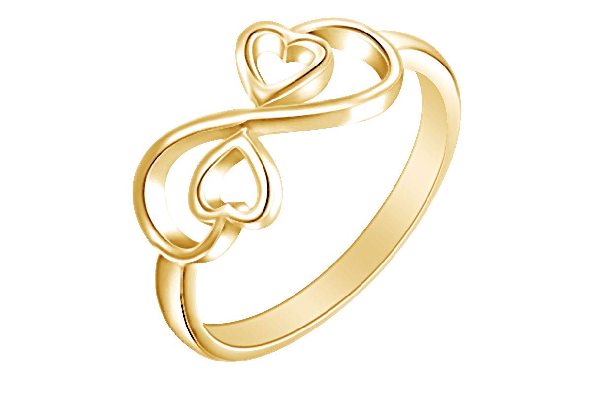 Double Heart Promise Ring for Women