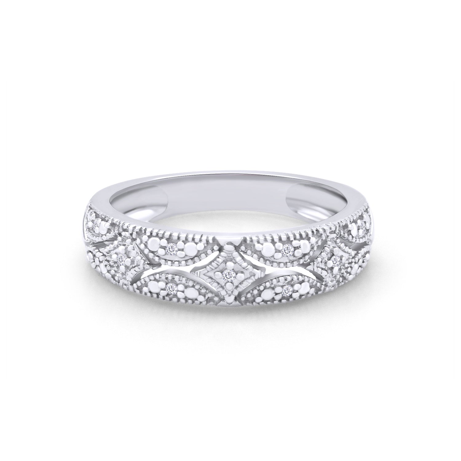 Lab Created Moissanite Wedding Band Ring for Women