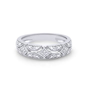 Lab Created Moissanite Wedding Band Ring for Women