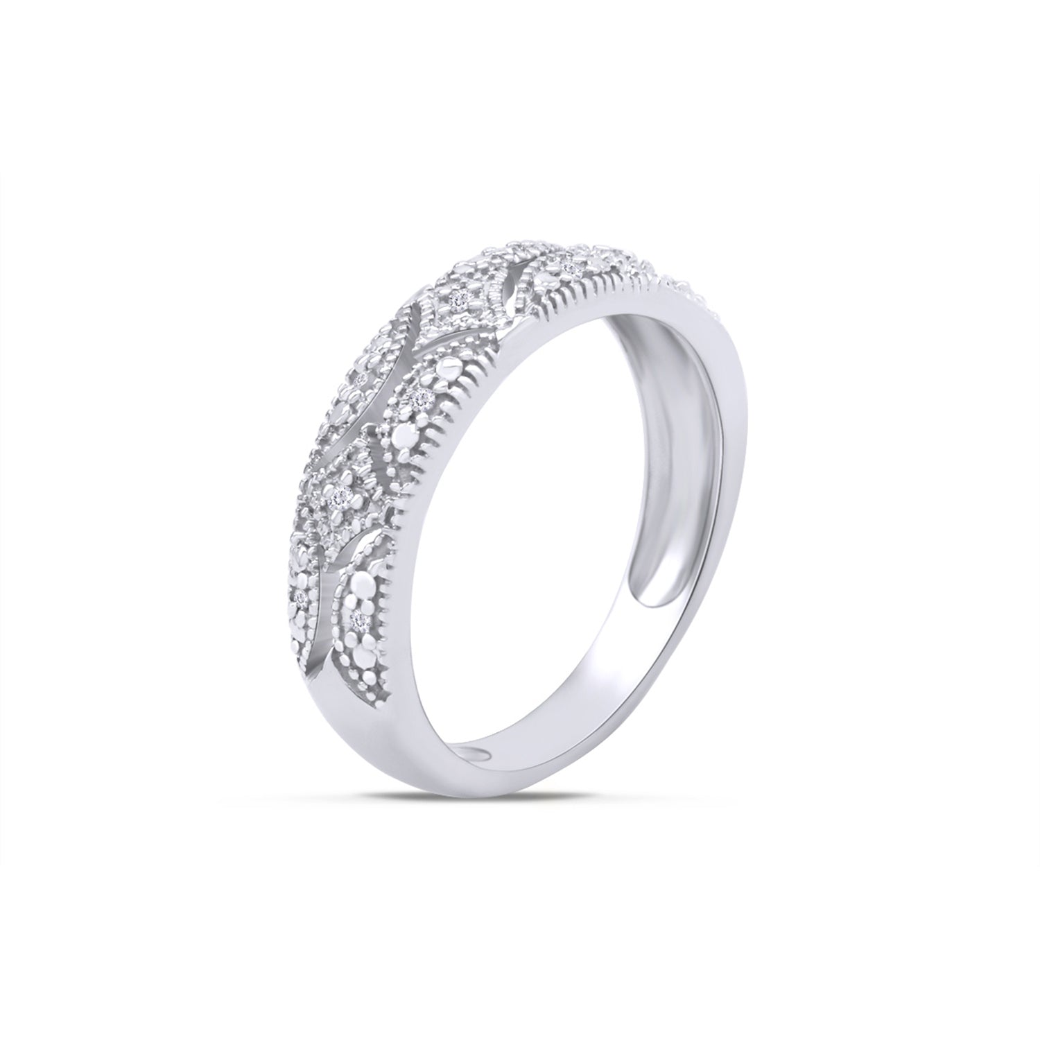 Lab Created Moissanite Wedding Band Ring for Women