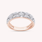 Lab Created Moissanite Wedding Band Ring for Women