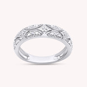 Lab Created Moissanite Wedding Band Ring for Women