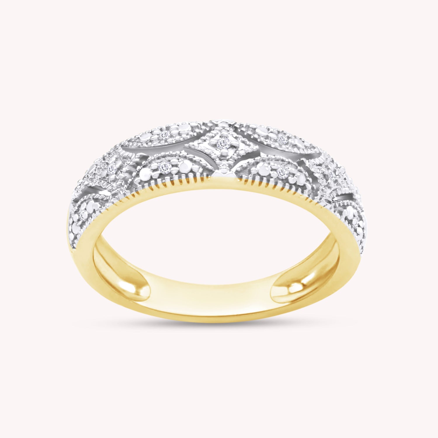 Lab Created Moissanite Wedding Band Ring for Women